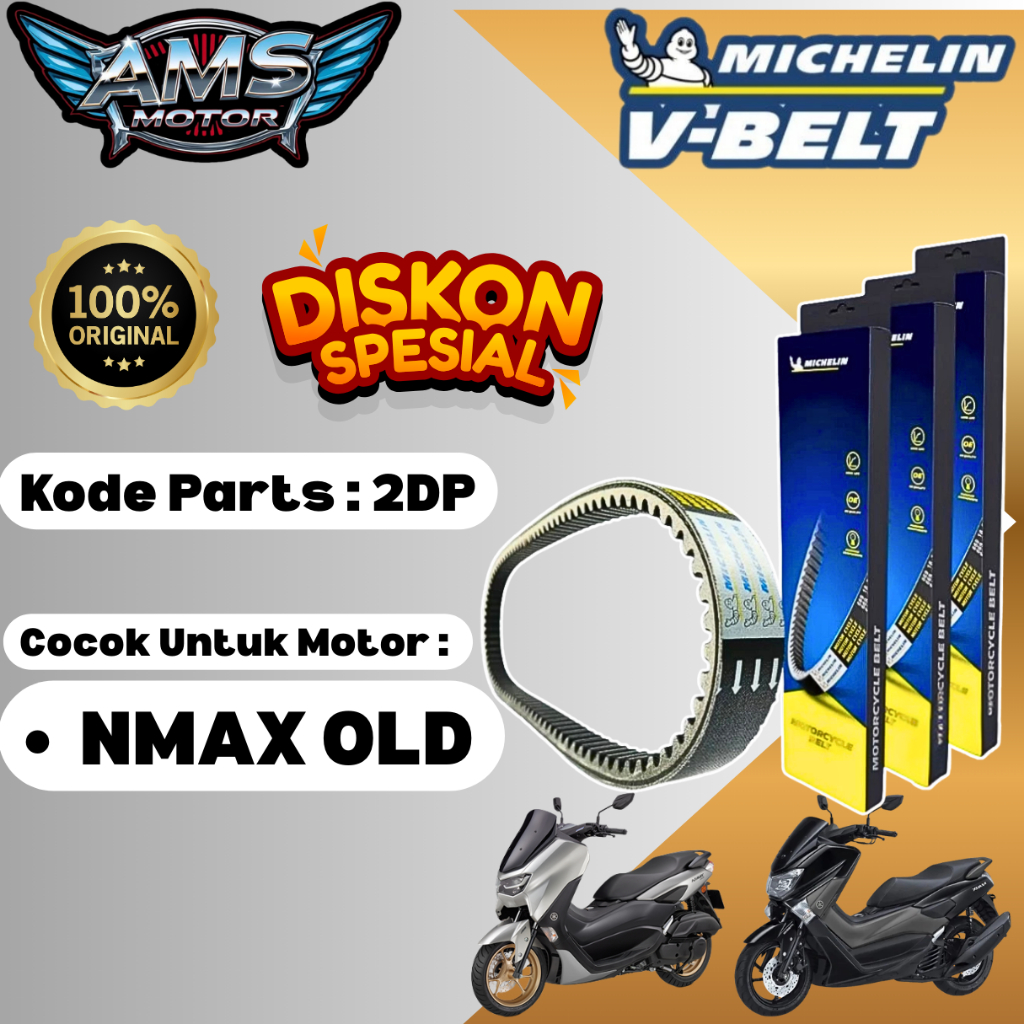 VANBELT / V-BELT MICHELIN 2DP , VAN BELT MOTOR YAMAHA NMAX OLD ORIGINAL