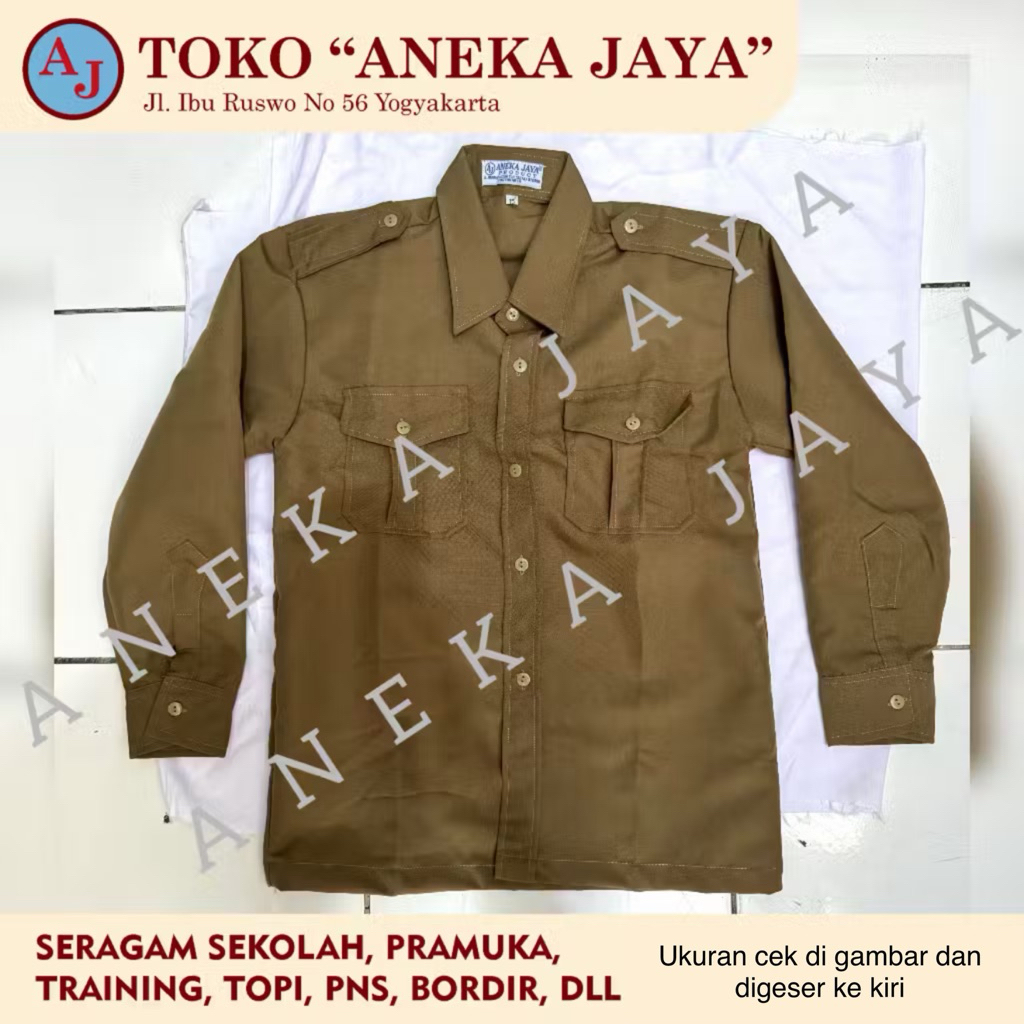 Kemeja HW Putra Muhammadiyah Hijau bahan OXFORD / Hem HW SD SMP SMA