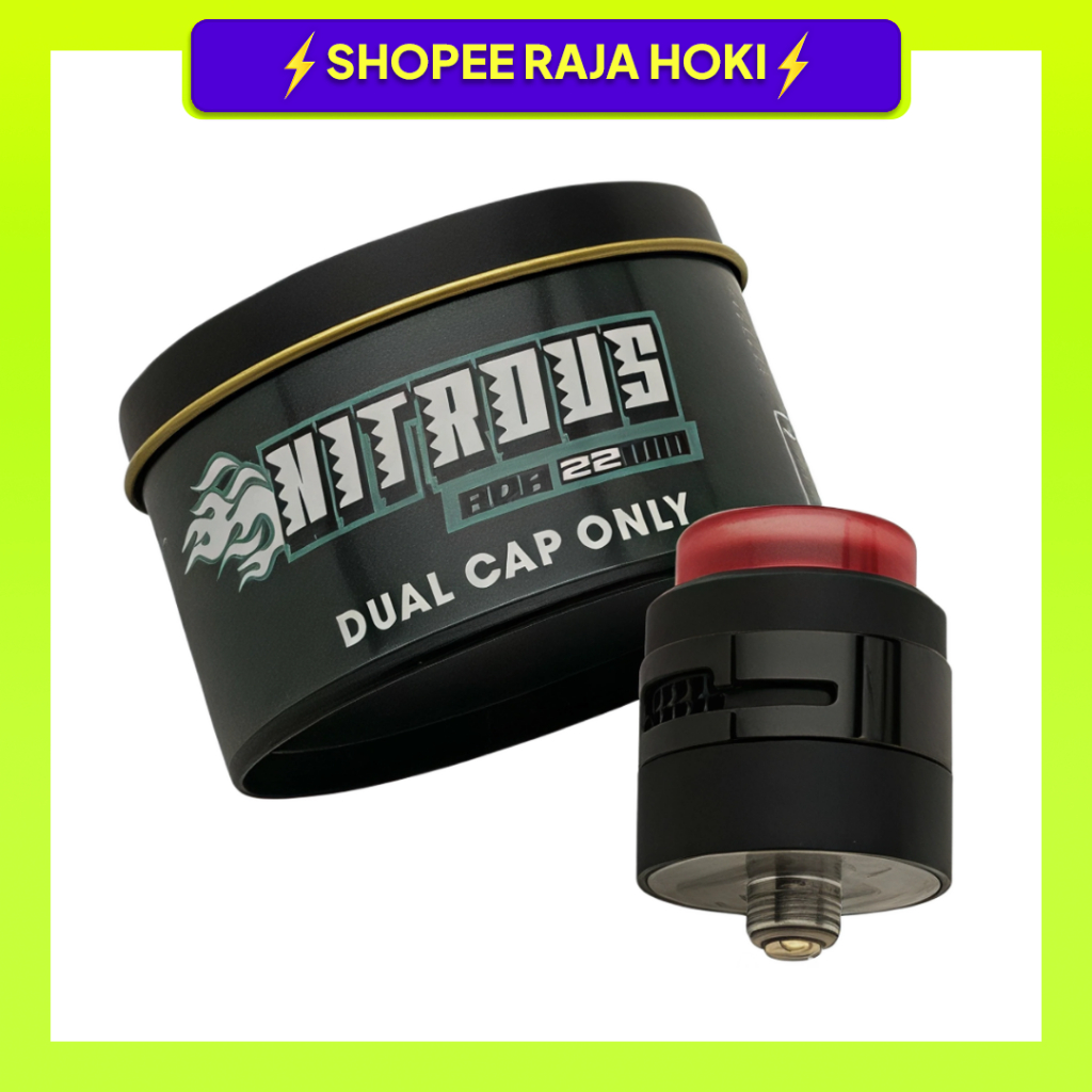 RDA NITROUS 22MM DUAL CAP NIGHT ELF 100% ORIGINAL BY KOKO SARANG X DAMN VAPE