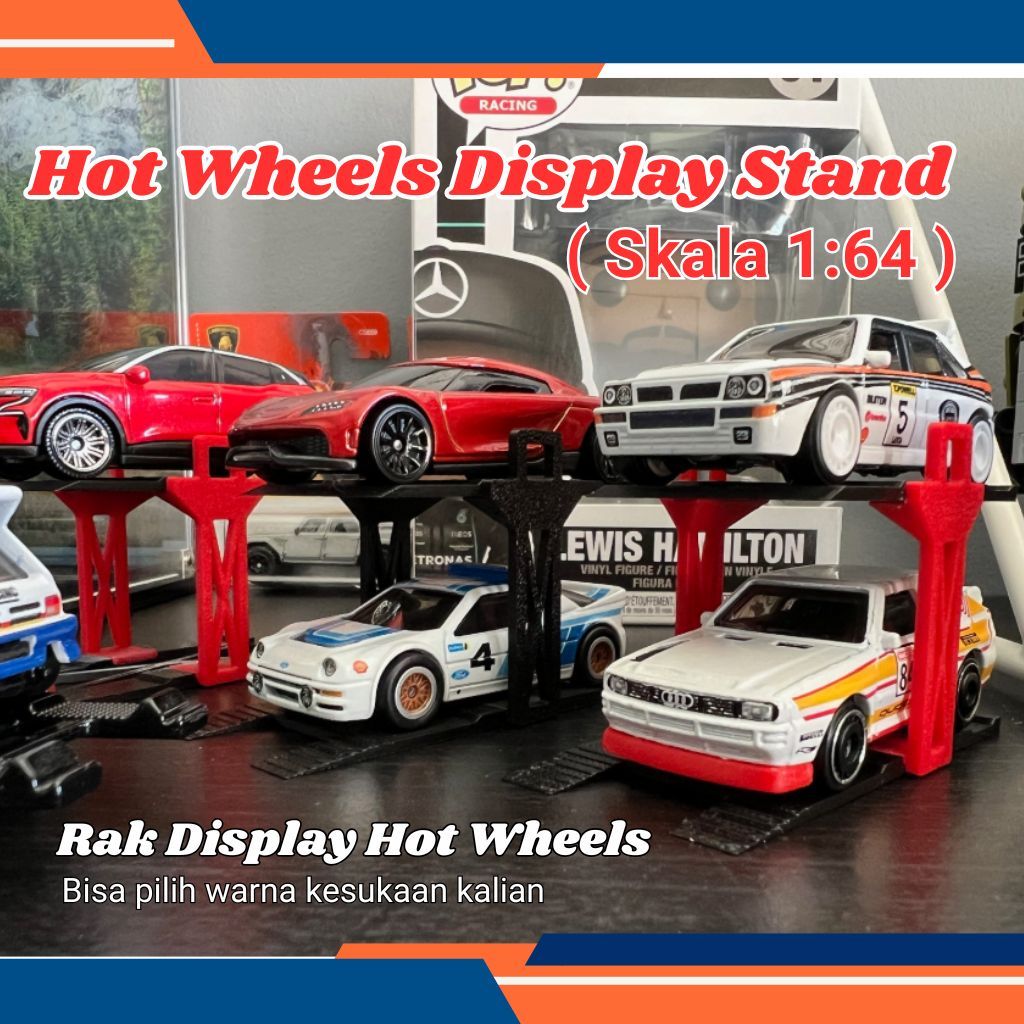 car lift rak display stand display hotwheels hot wheels tomica matchbox die cast 1:64 susun custom v