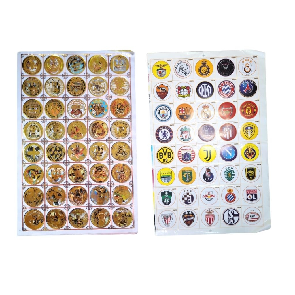 Tajos Besi Layar Biasa Dan Emas Isi 40 Pcs Tazos/Tasos Besi