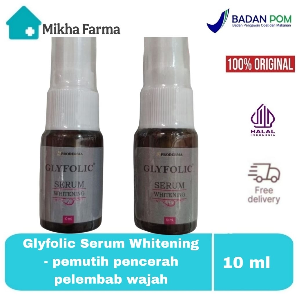 Glyfolic Serum Whitening - pemutih pencerah pelembab wajah - BPOM