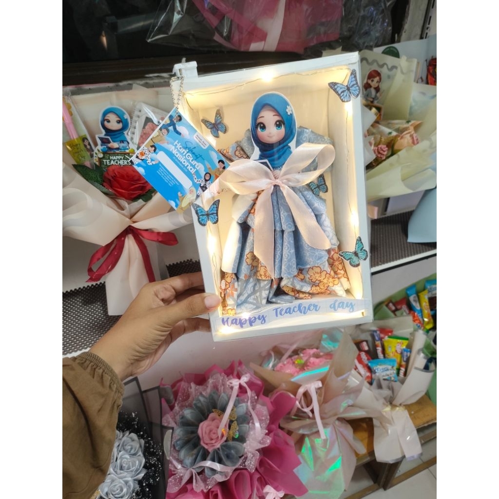 Gift box hijab teacher day hadiah teacher day termurah