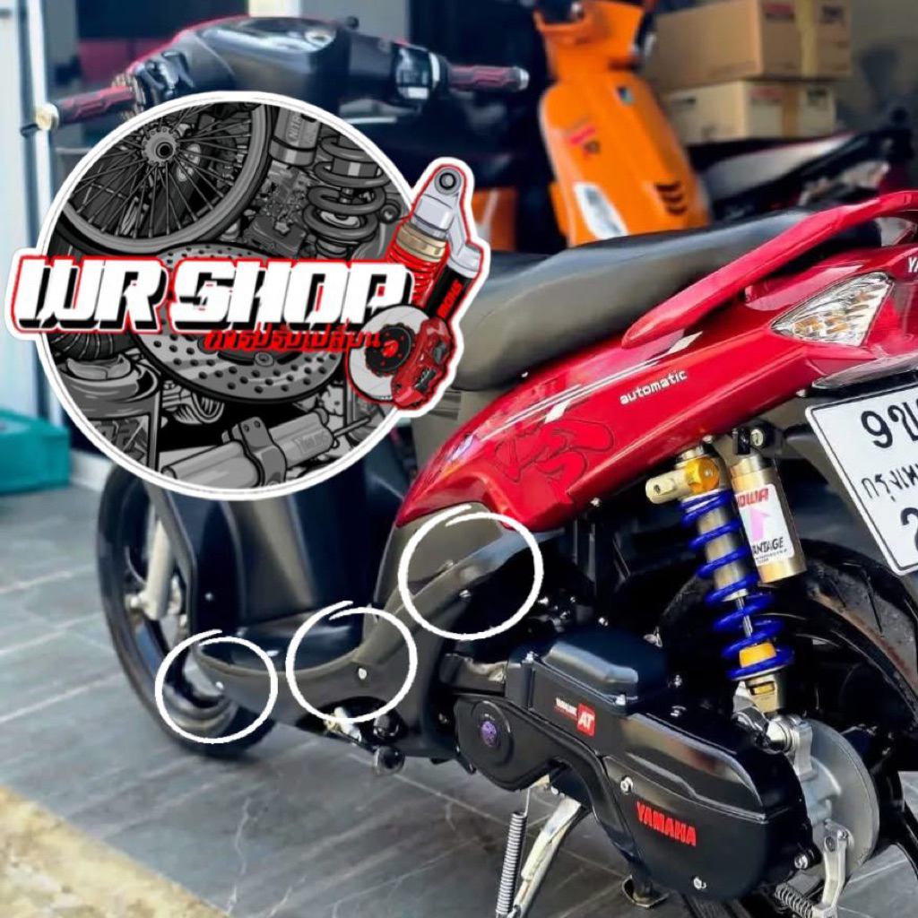 Baut probolt dek bawah Mio sporty fino soul nouvo stainless original heng Thailand (6pcs)