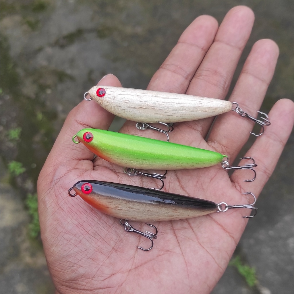 Lure Handmade WTD Tantrum 7.5cm Umpan Mancing Bahan Kayu