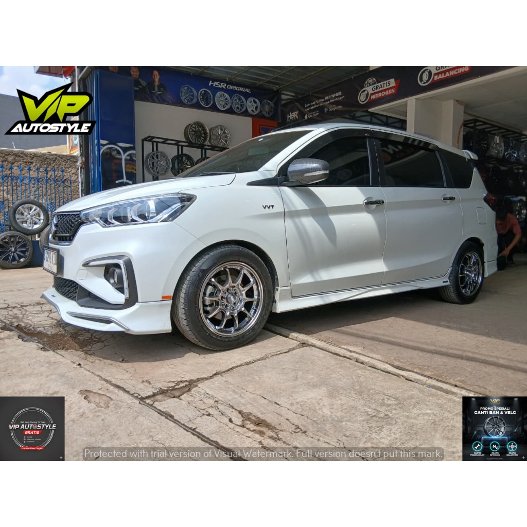 Rekomendasi Velg Racing Untuk Mobil ErtigaType  Hsr Boroko Srd Ring16 Warna Hyper Black - Hsr Wheel