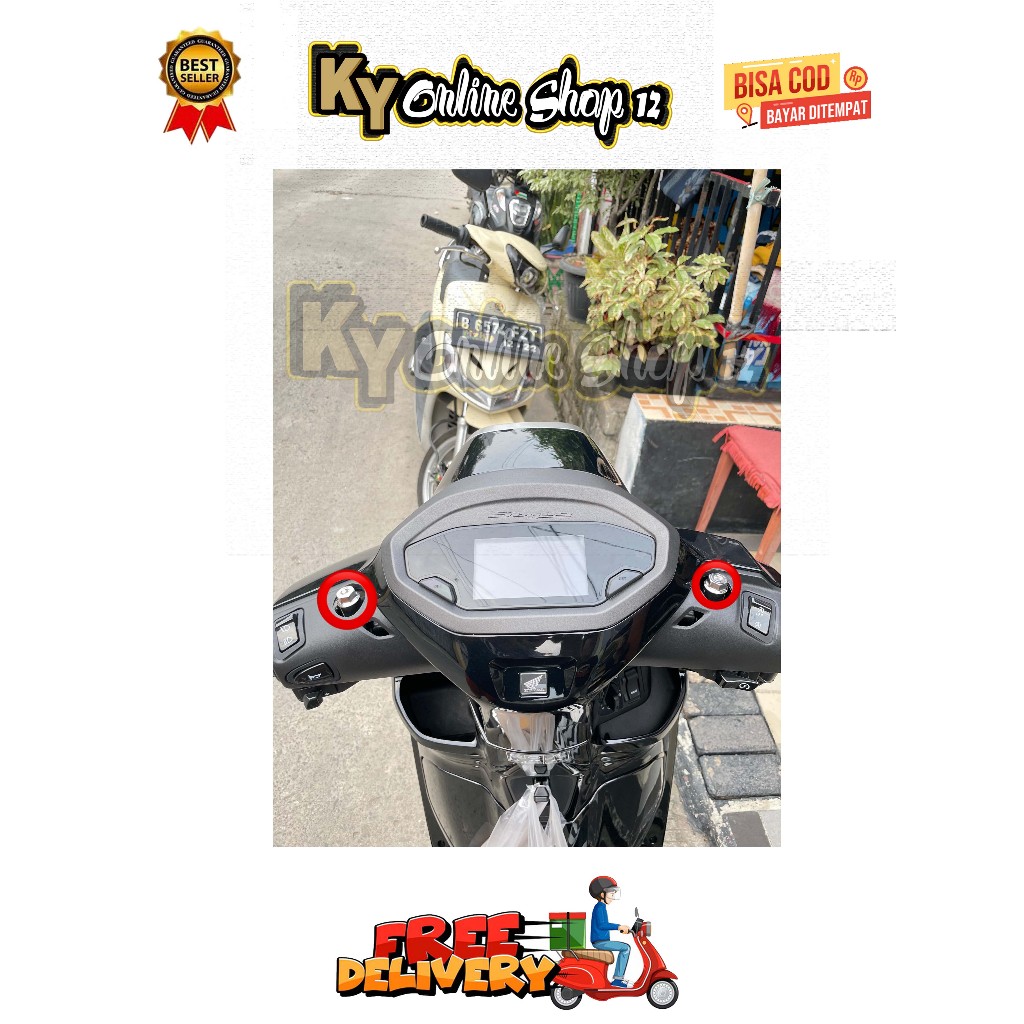 BAUT TUTUP SPION ( 2 BAUT ) PCX VARIO BEAT DELUXE SCOOPY ADV STYLO GENIO SPACY 110 125 150 160 CBU F