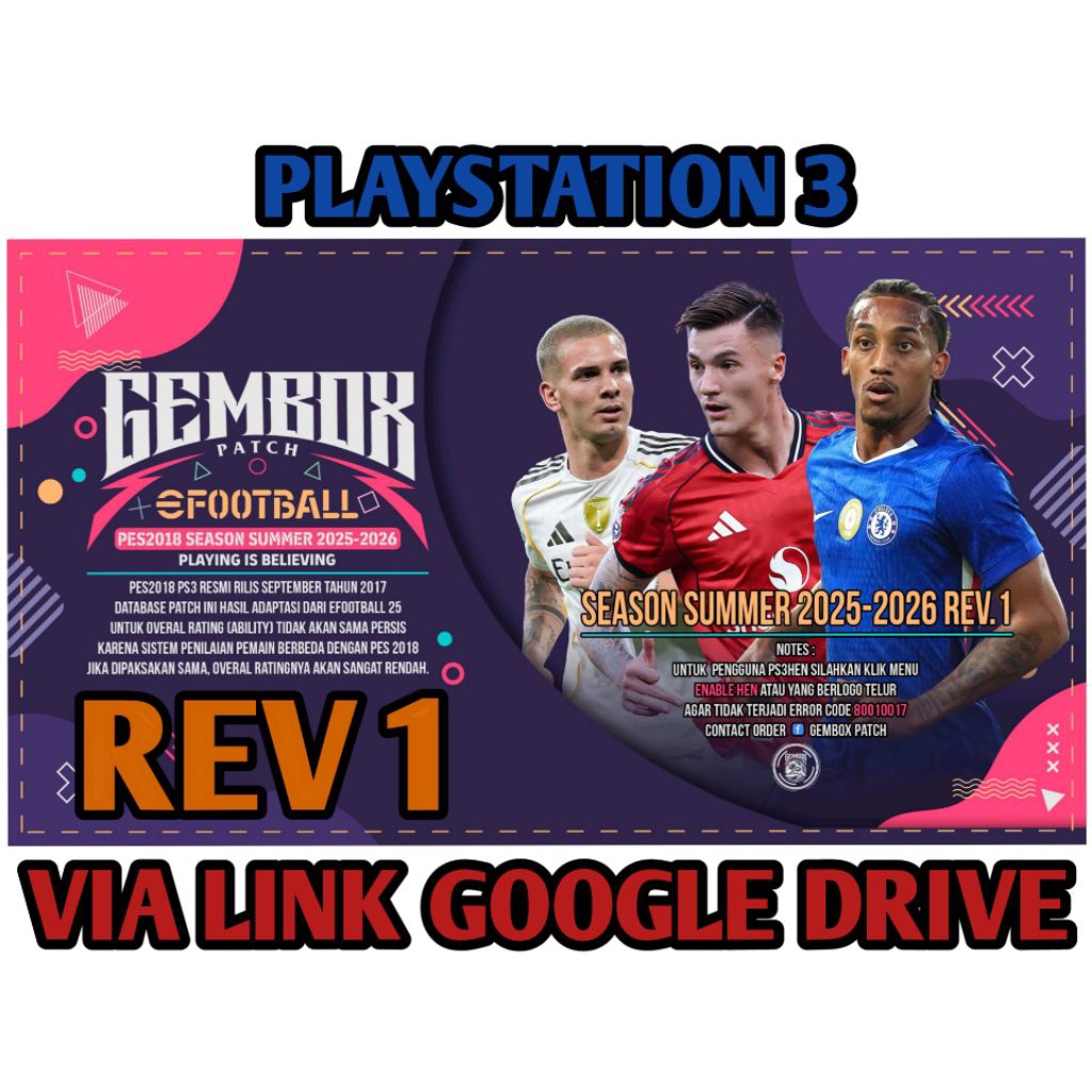 Game Bola PS3 GEMBOX PATCH