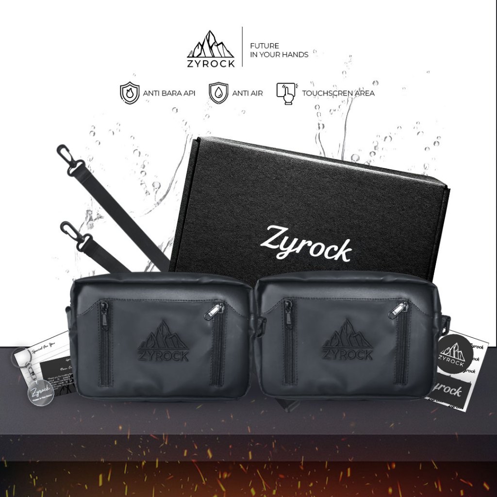 Zyrock Double Premium Touch Handbag Waterproof Tangguh Stylish Modern Tas Selempang Pria