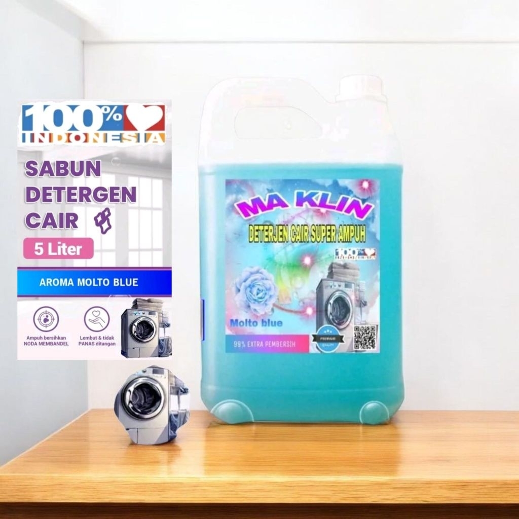 sabun deterjen Laundry 5liter aroma molto blue pembersih pakaian kualitas premium harga minimum