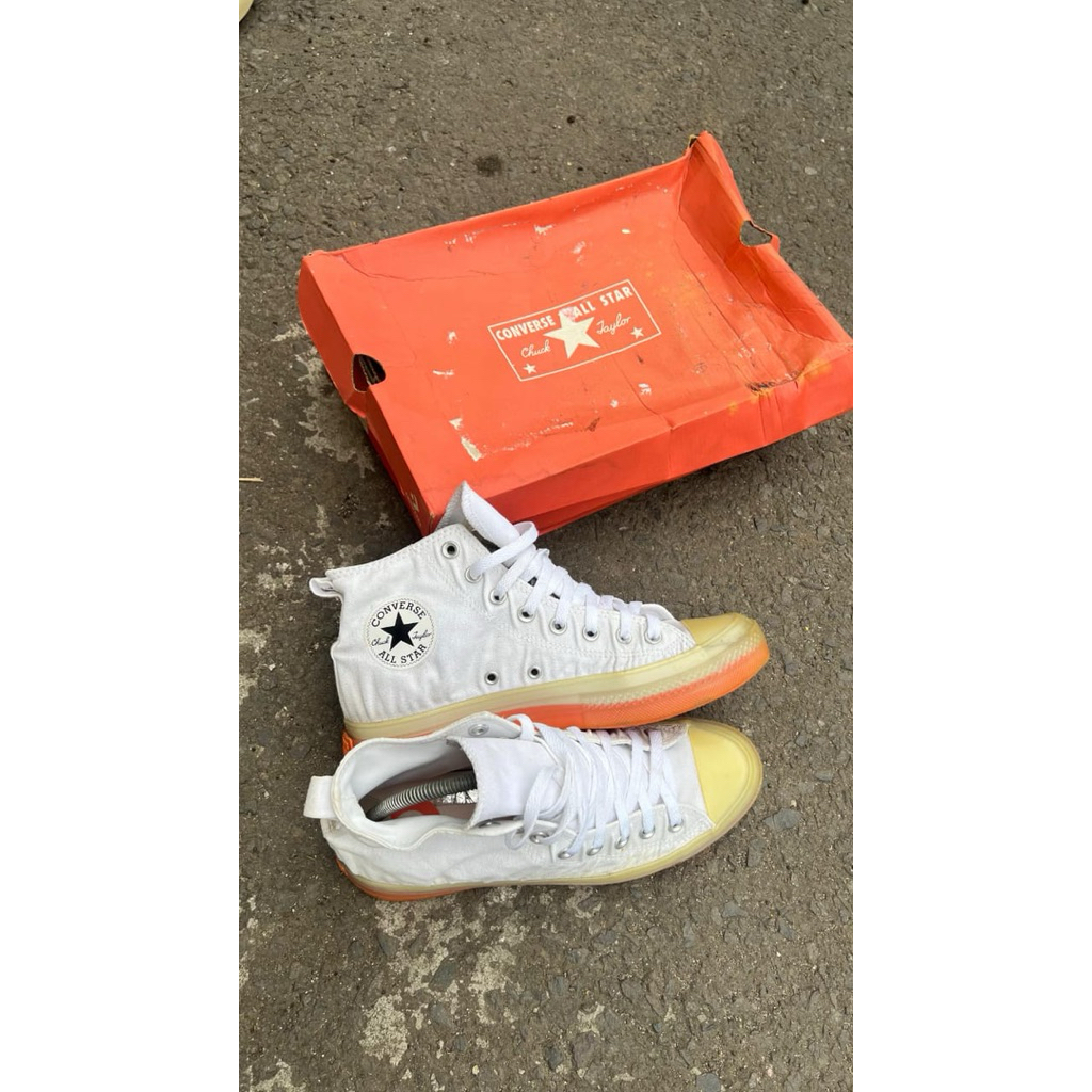 Converse Chuck Taylor All Star CX Hi White Orange Sole