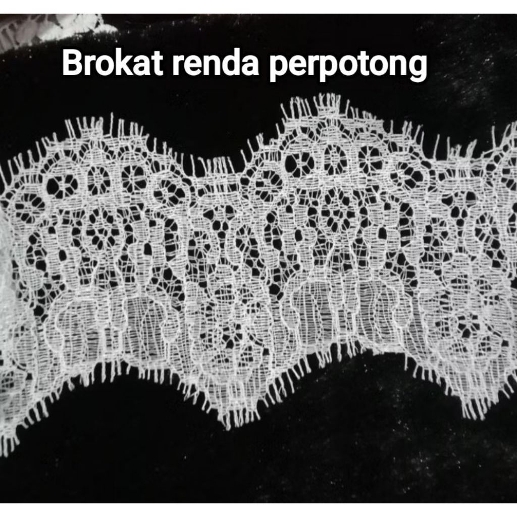 Kain Brokat Renda/Bahan Renda Potongan/Brokat renda pinggiran/Brokat kebaya