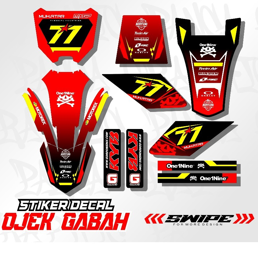 Decal  Striping Stiker Motor Taksi Taxi Gabah Padi Pari Full Body Custom Riquest