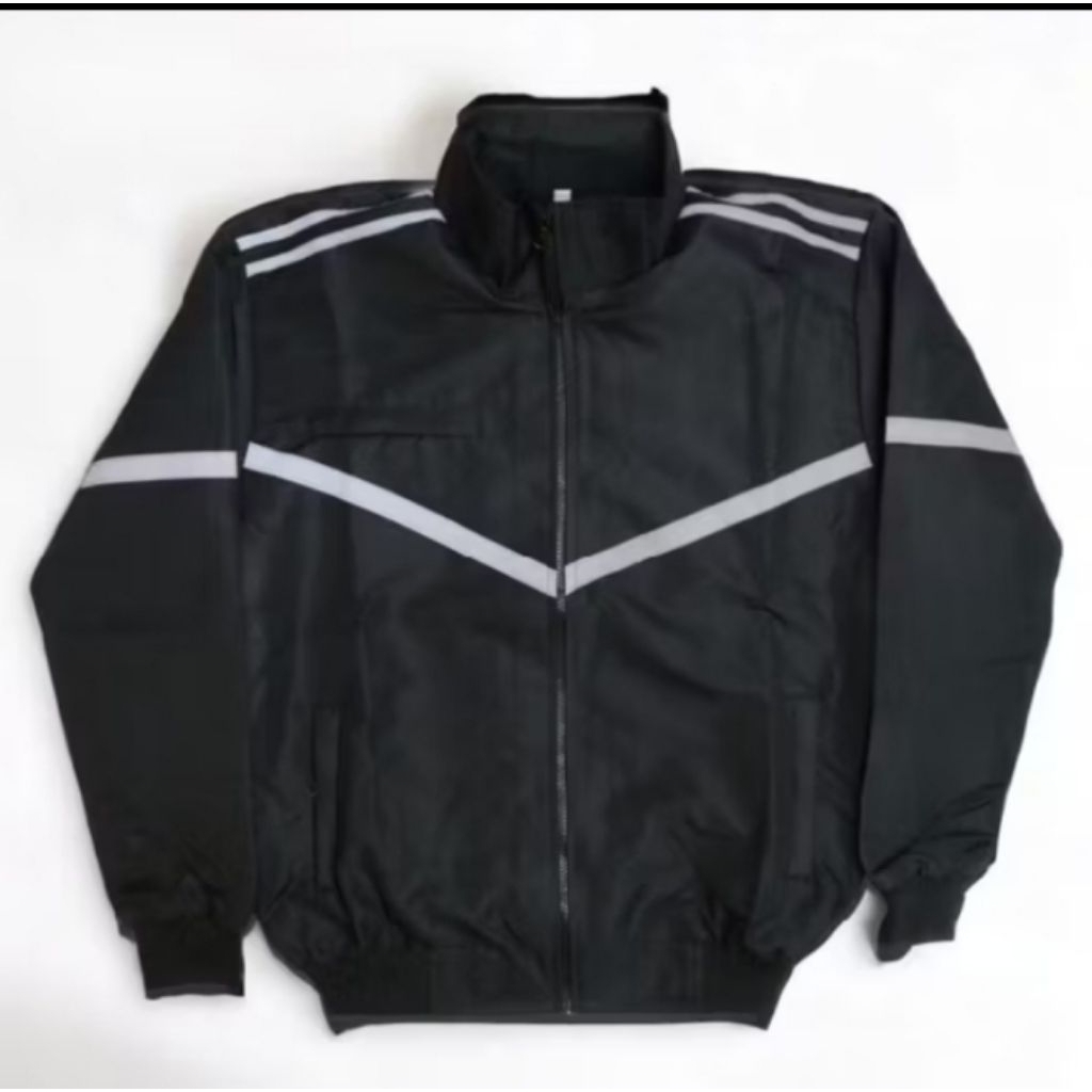 jaket bomber hitam polos
