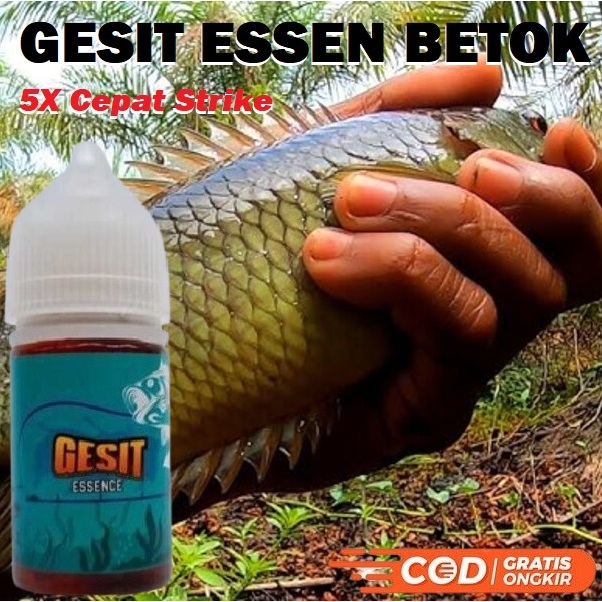 GESIT ESSEN IKAN BETOK MONSTER JUMBO BESAR SUPER JITU SIAP PAKAI ISI 30ML