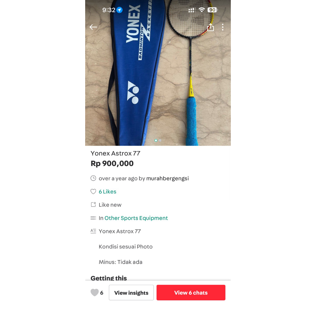 Yonex Astrox 77 Second