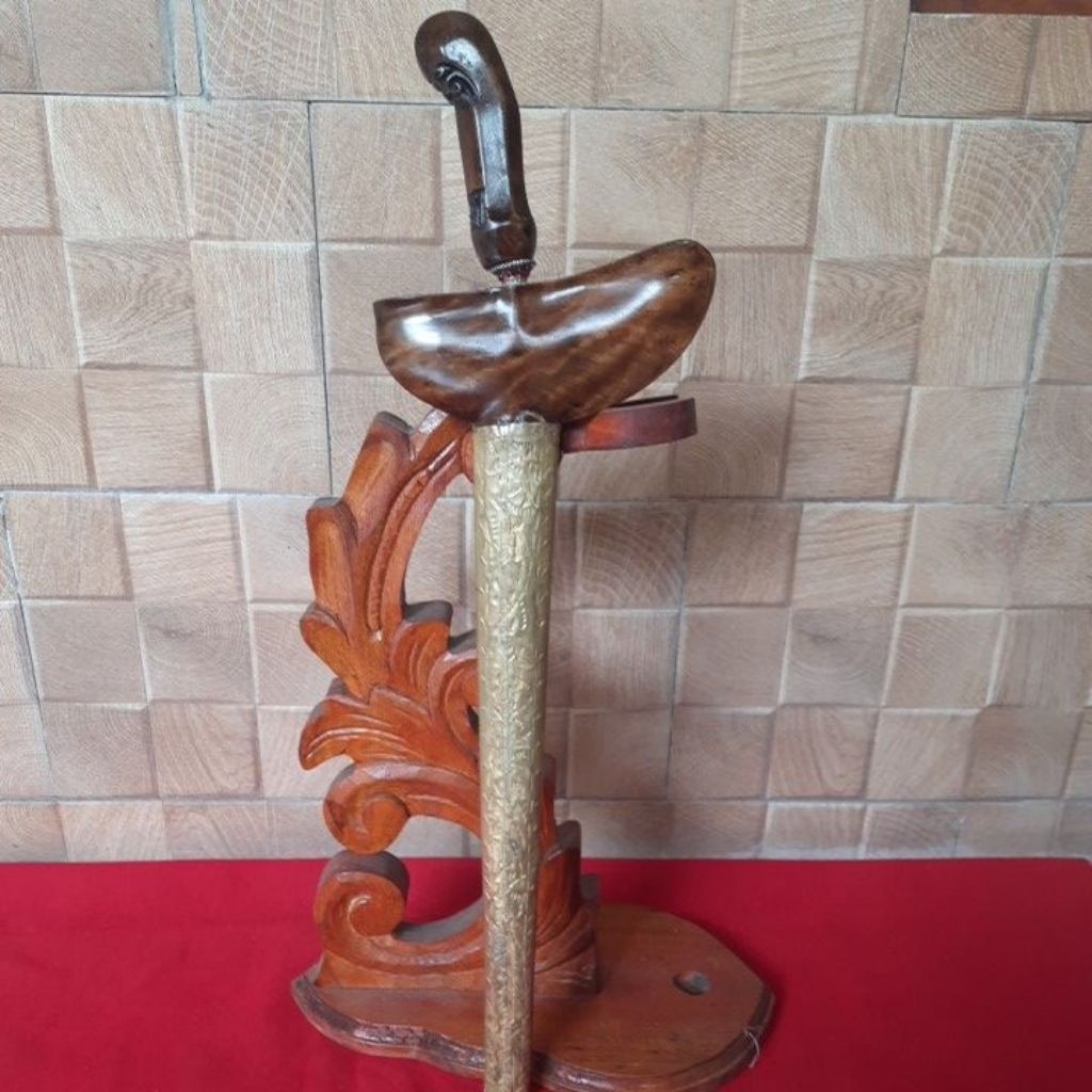 Keris Patrem Pulanggeni Lurus Sepuh Pamor Gajah Gelar