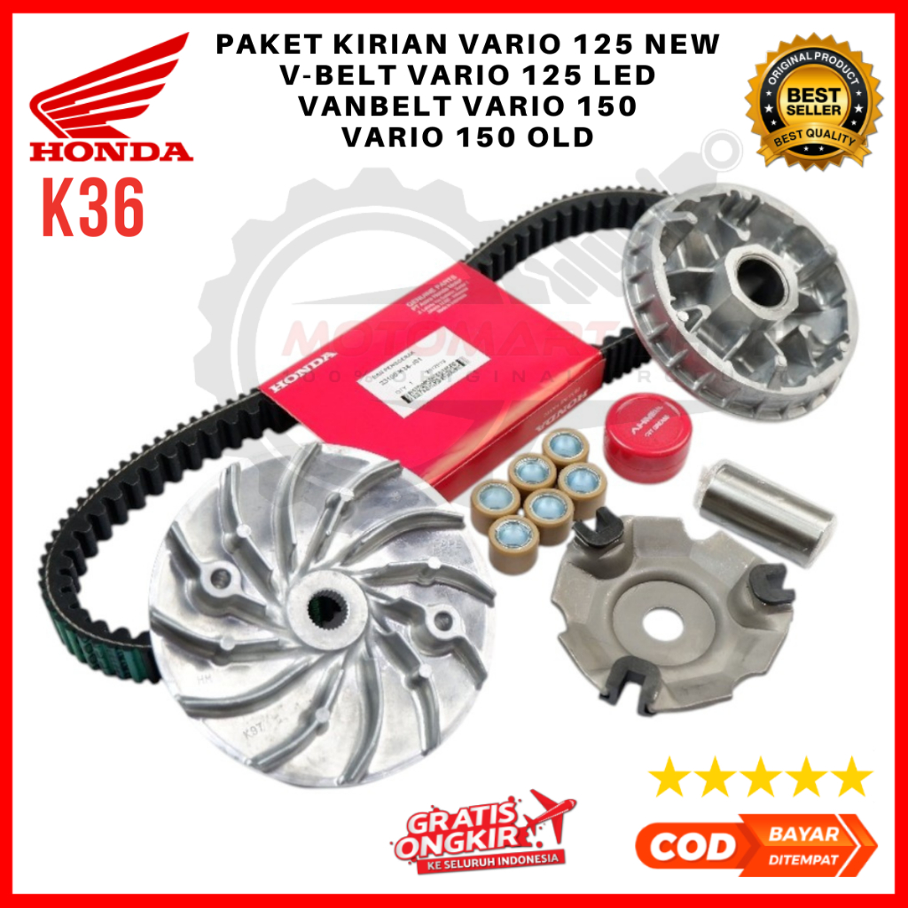 Paket Kirian Vario 125 New Ori / Vanbelt Vario 150 / Vario 150 Old / V-Belt Vario 125 LED - K36