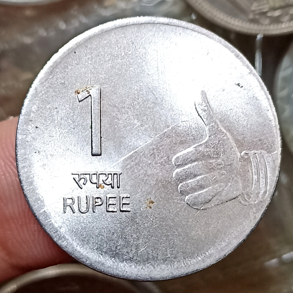 Koin Kuno India 1 Rupee