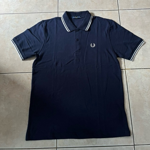 POLO FRED PERRY NAVY LIST WHITE
