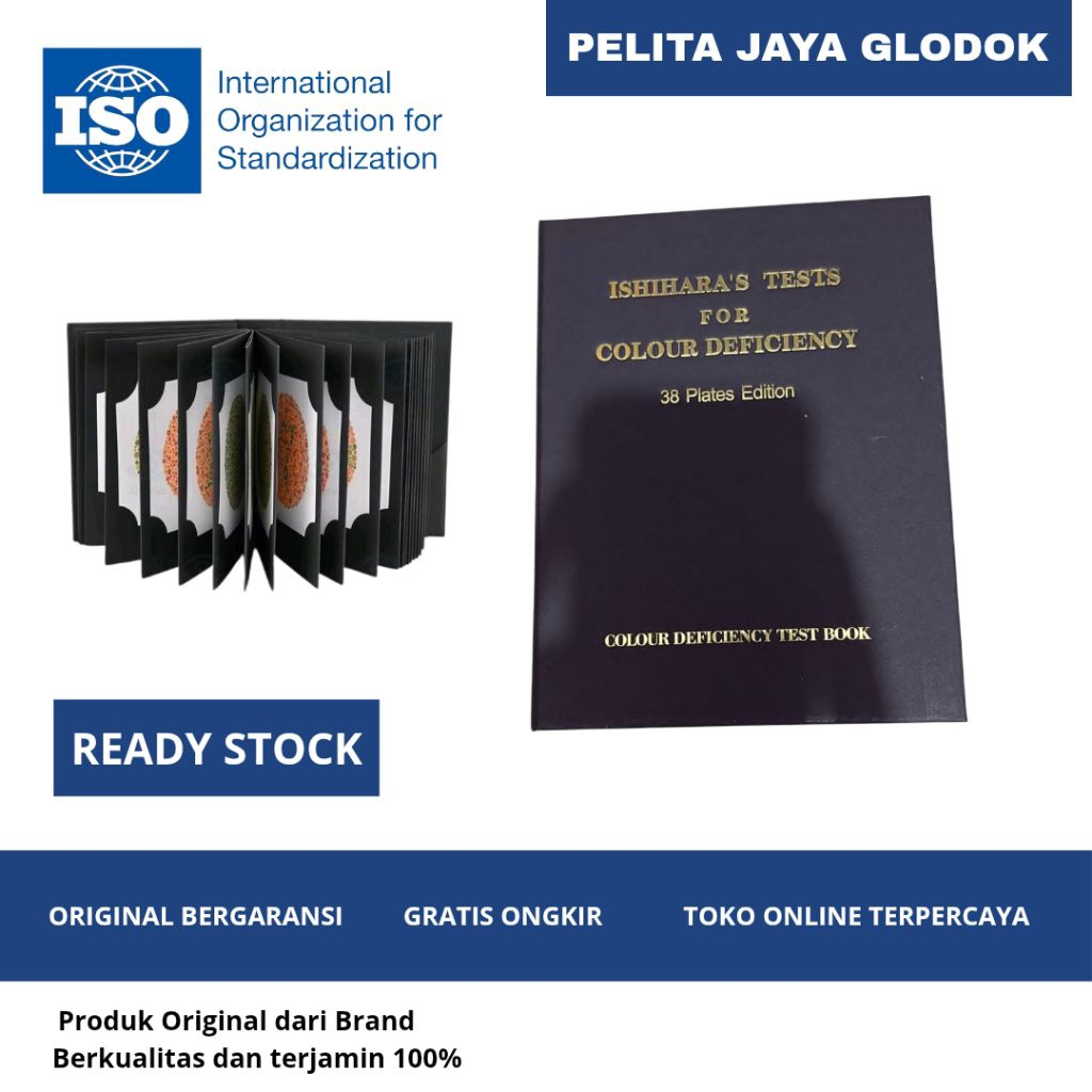 Buku Tes Buta Warna | Ishihara 38 Plates | Original Japan Paper