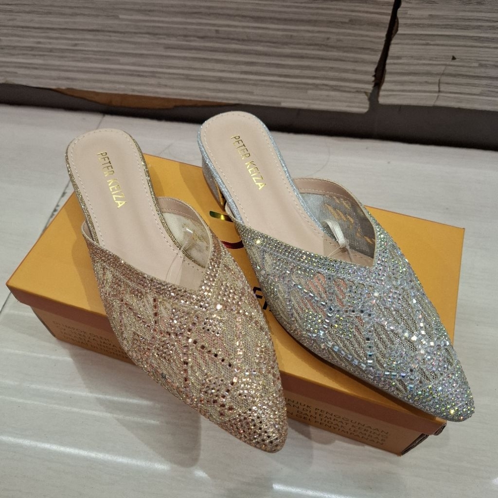 Sandal Pesta Wanita Tinggi hak -/+ 3cm Brand PETER KEIZA ORI
