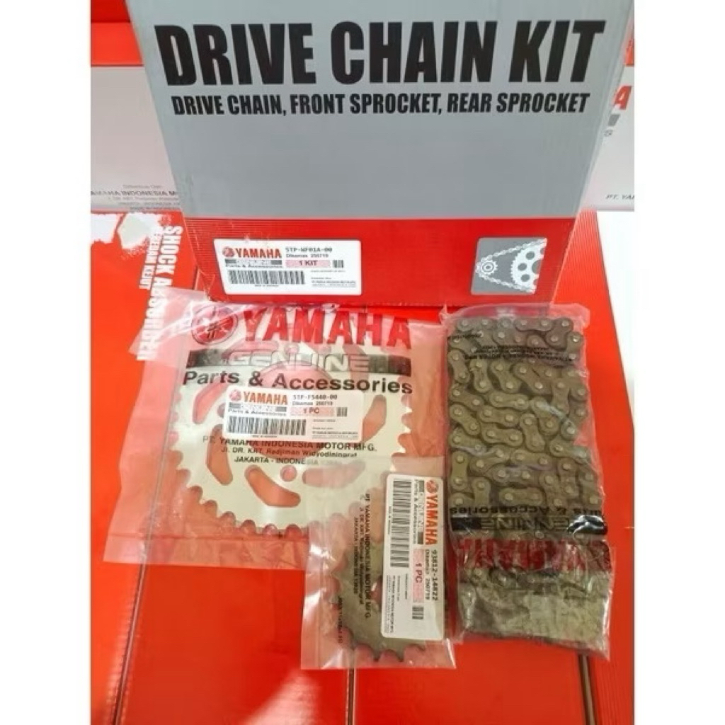 GEAR SET 5TP + RANTAI MOTOR JUPITER Z,FIZR,VEGAR NEW, CRYPTON,ALFA,JUPITER BURHAN