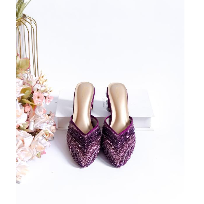 LANGKAH BY LINA LEE SEPATU WANITA LACE BRUKAT KODE LD063