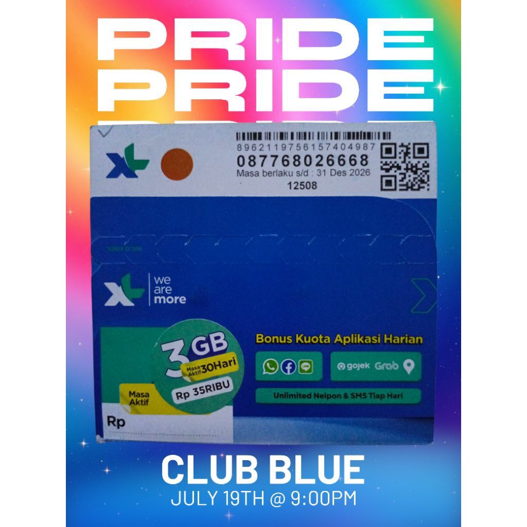 nomor cantik XL isi kuota 3gb 30d 77 6802 666 8