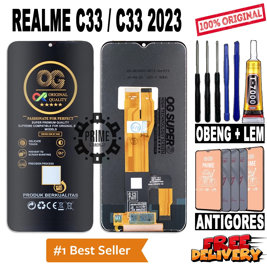 Lcd REALME C33 / C33 2023 Original Oem Lcd Touchscreen REALME C33 / C33 2023 Fullset