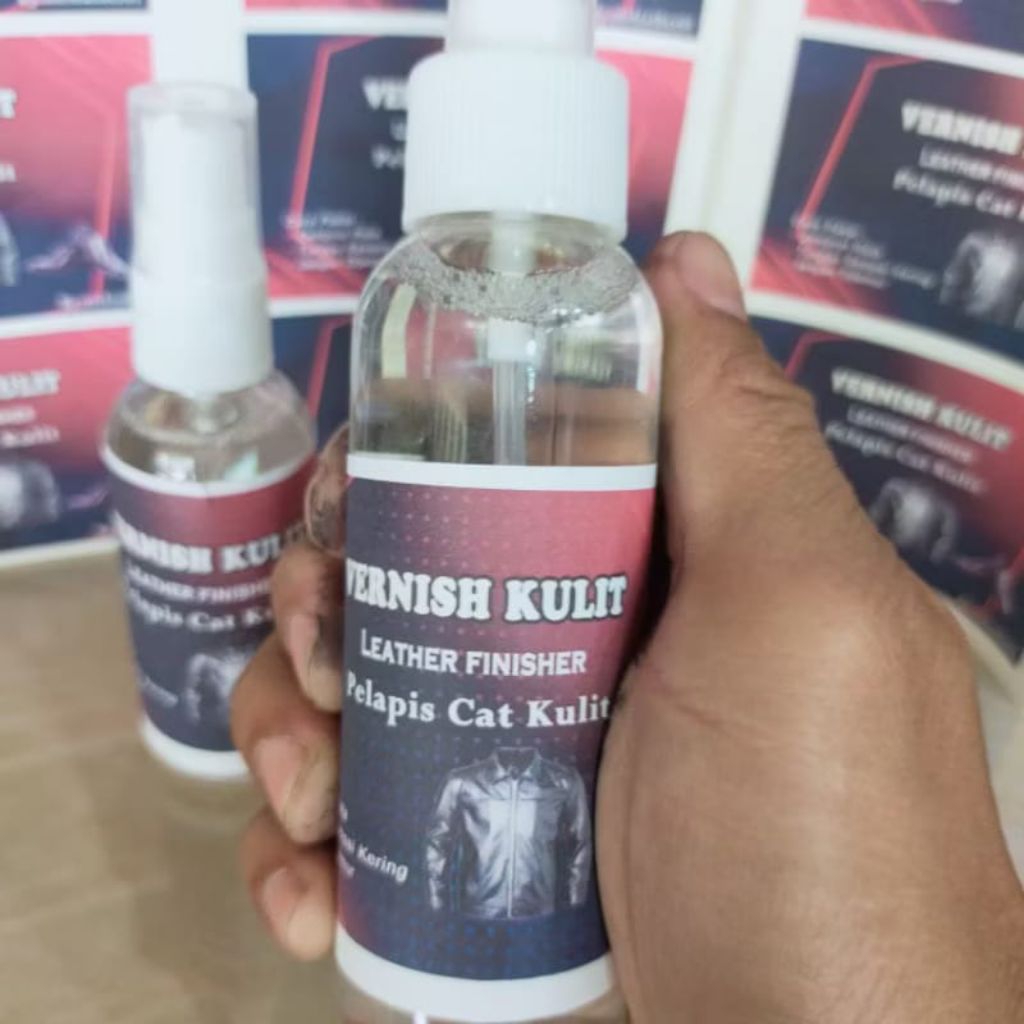 vernish finising cat jaket kulit asli.tas.sepatu dll