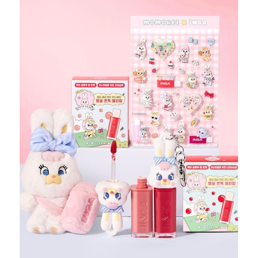 READY STOCK ORI INGA X MOMOREI WATER GLOW LIPTINT 4.5gr