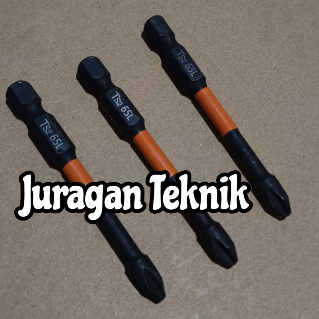 3 Pcs Mata Bor Obeng Magnetik Set Kepala Mata Obeng Set Baja 1/4 Inci Bit 65mm Set 3 PCS Mata Bor Ob