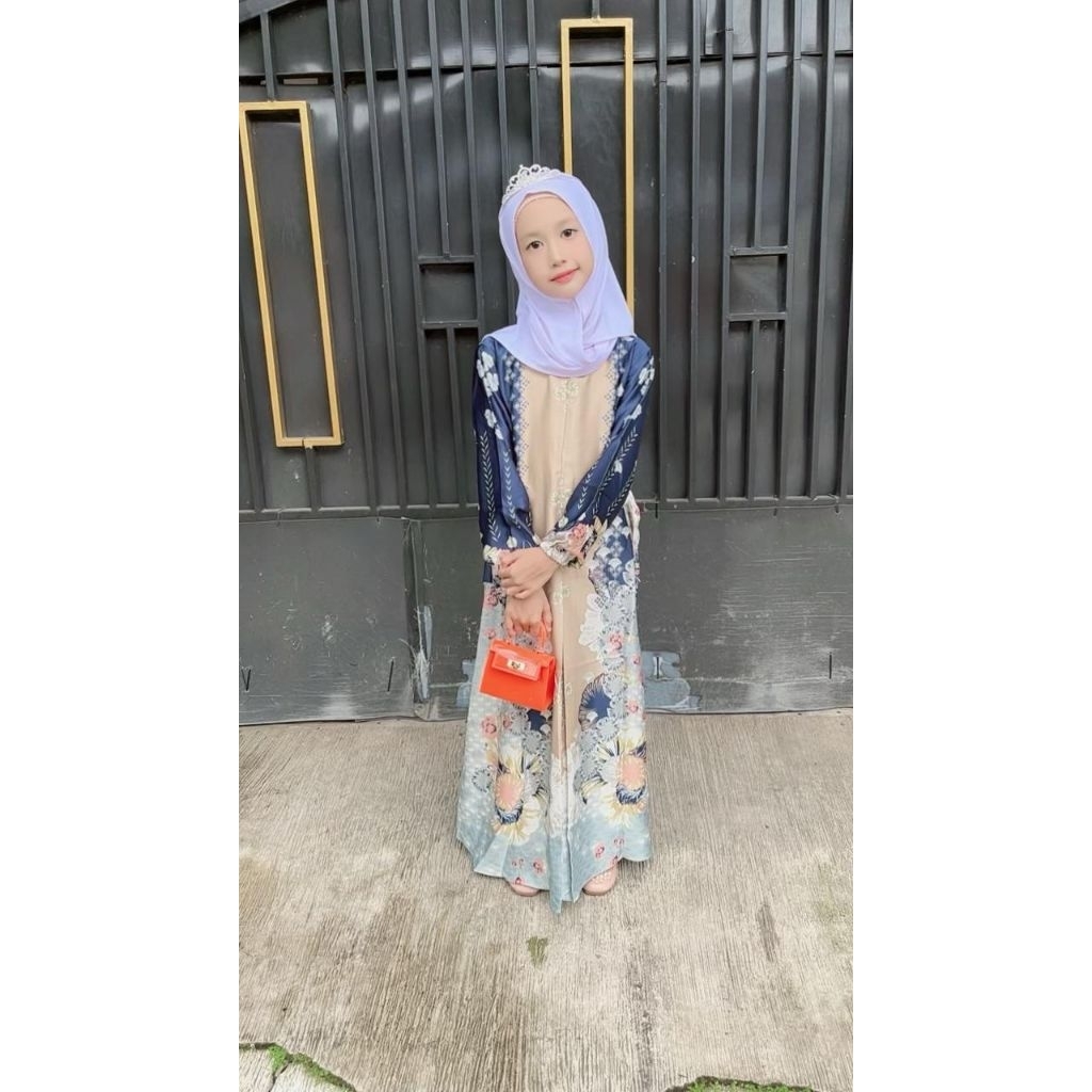 gamis Medina anak silk premium/ gamis cantik anak