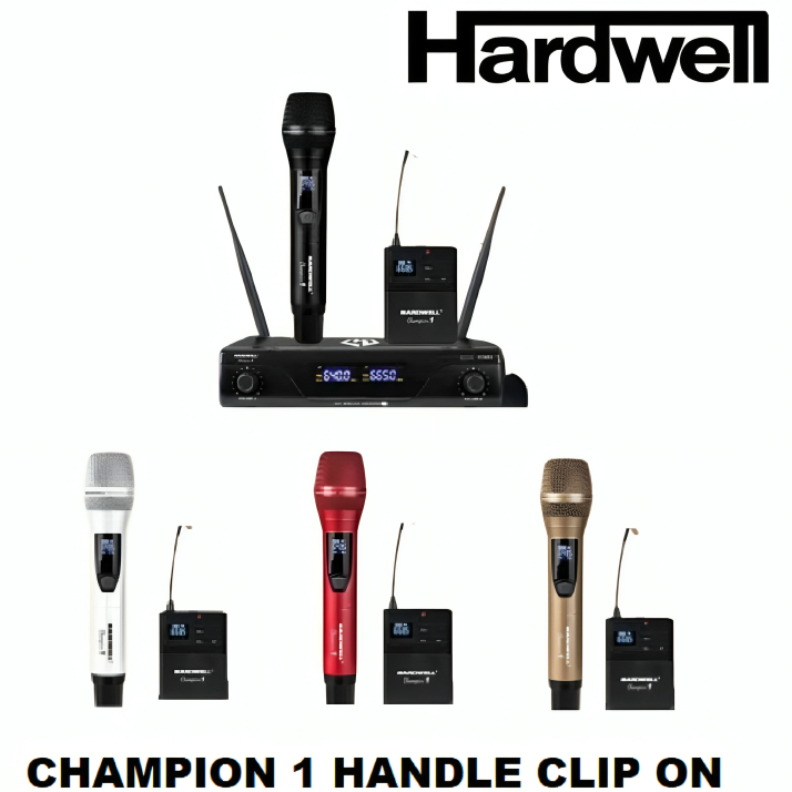 Mikrofon Wireless Hardwell Champion 1 (Clip on+Handheld)/Mic Hardwell Champion-1 Clip-on+Handheld