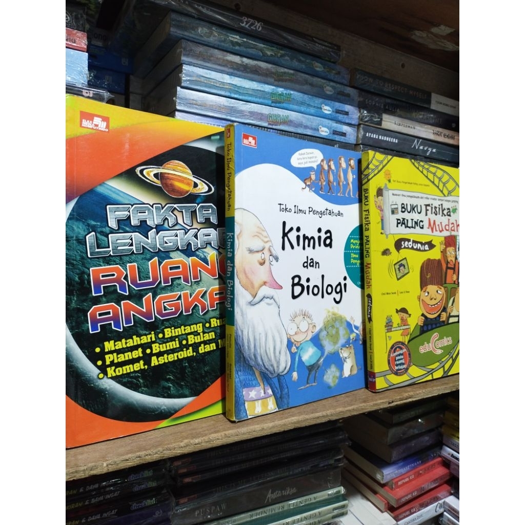 Buku Pengetahuan Anak Fakta Lengkap Ruang Angkasa, Tokoh Ilmu Pengetahuan Kimia Dan Biologi, Fisika 