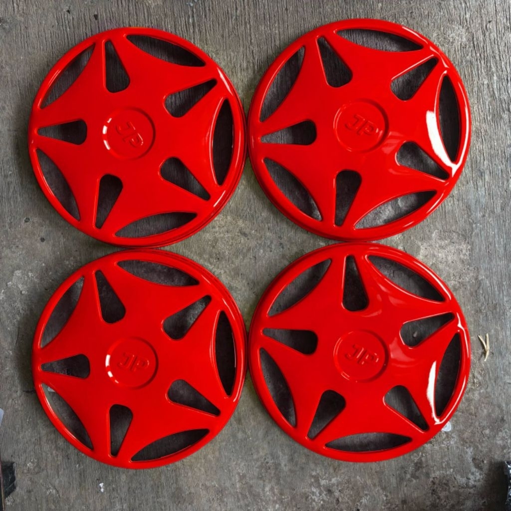 (Harga 2pcs) WHEELDOP TRUK BUS BAHAN PLAT MODEL BINTANG RING 15 16