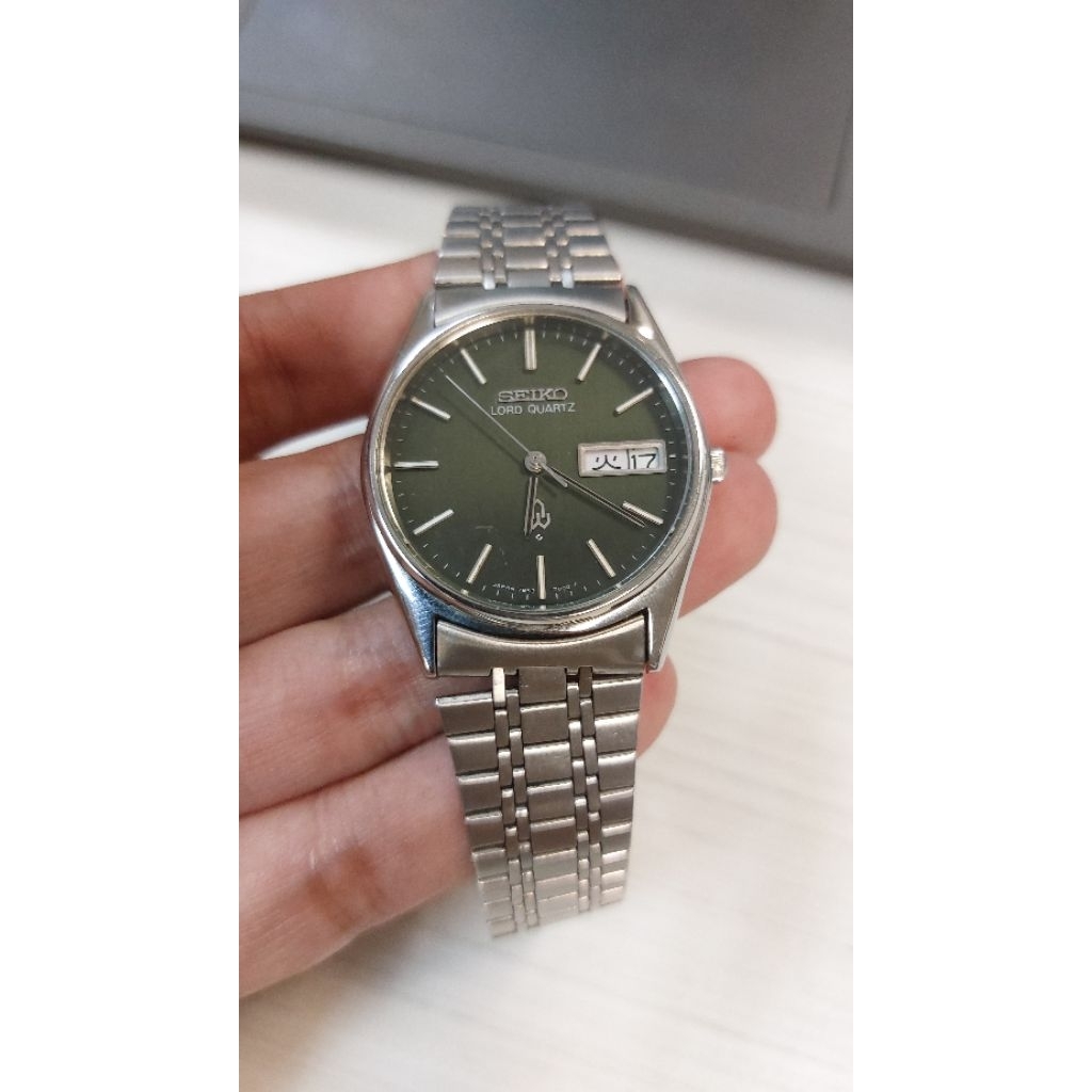 Jam Tangan Pria Wanita Vintage Seiko Lord Quartz Diameter 36 mm JDM