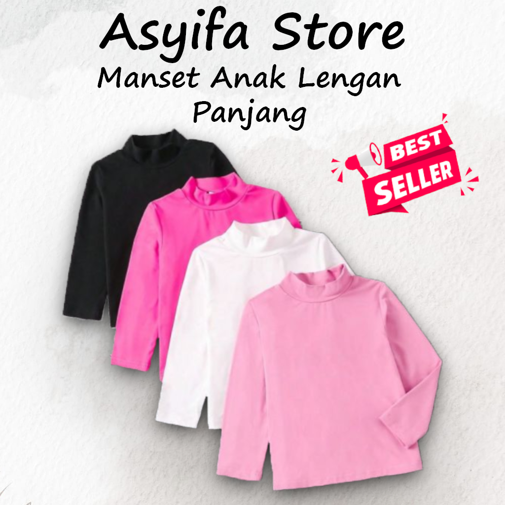 Manset Anak Lengan Panjang Baju Dalam Anak Cewek Cowok Kaos Manset Anak Premium Adem Lembut