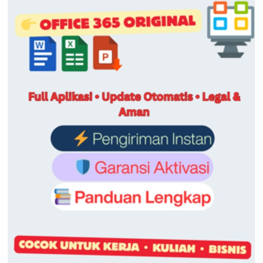 Lisensi Microsoft Office 365 Original - Paket Lengkap, Legal, dan Selalu Terupdate