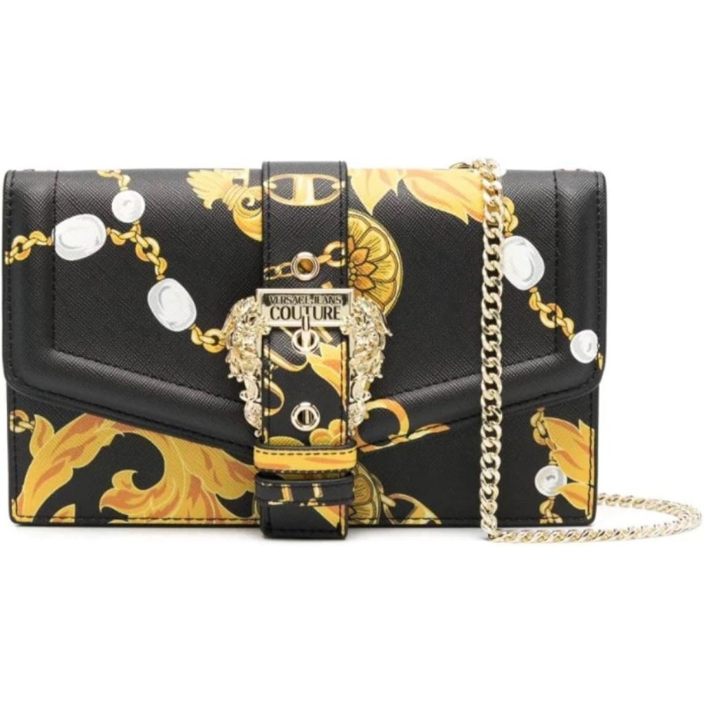 Versace Jeans Couture Baroque Clutch Bag (Black)