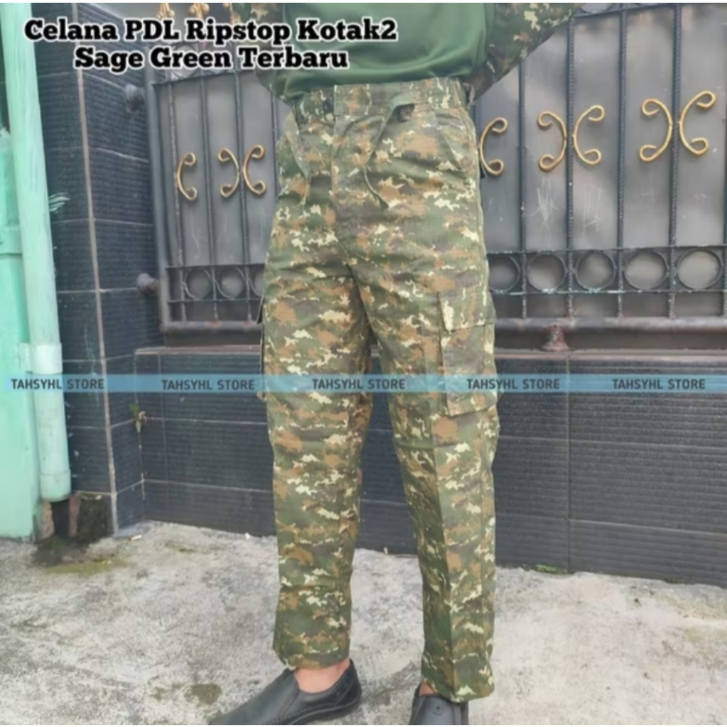 Celana PDL Army Sage Green - Loreng Sage Green, Kualitas Terbaik