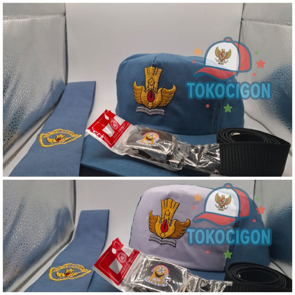 set kombo topi sabuk dasi SMA