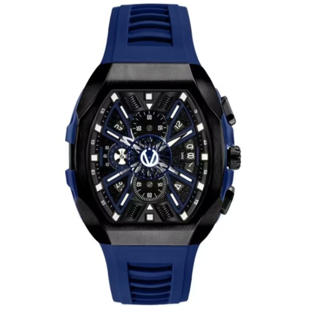 Jam Tangan Pria Christ Verra CV 12080G-36 BLK/BLU Original Murah Cool