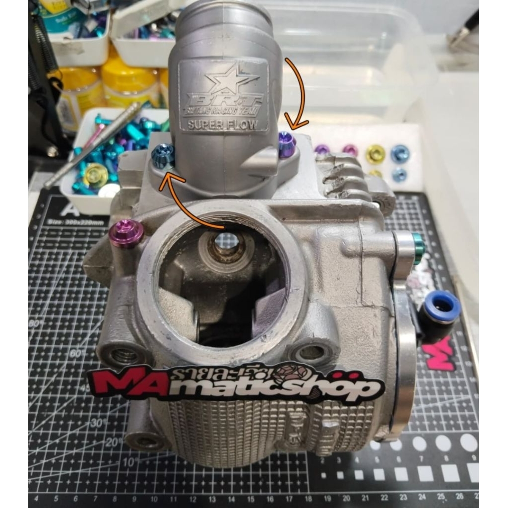 Baut titanium intake manifold BRT/RACING Yamaha Mio titanium original Vietnam(2biji)