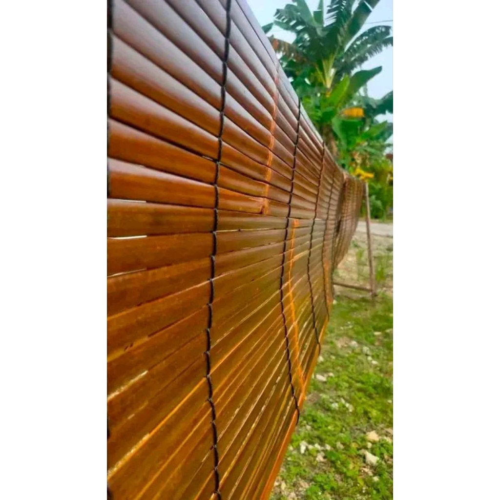 Tirai bambu Wulung untuk jendela dan pintu rumah ukuran L 80 cm x T 150 cm, L 80 cm x T 2 m, L 1 m x
