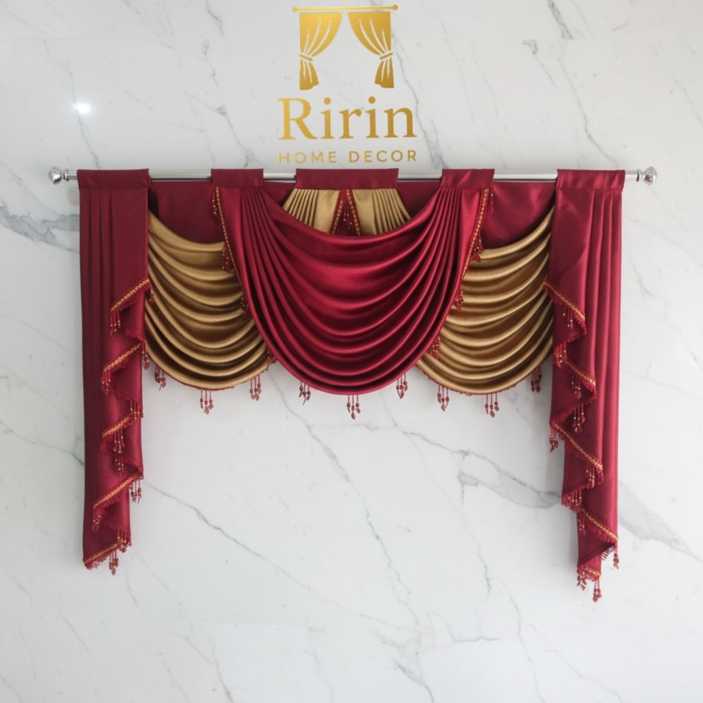 Poni Gelombang Blackout Import – Model Mewah Elegan, Poni Saja untuk Gorden Rumah & Ruang Tamu