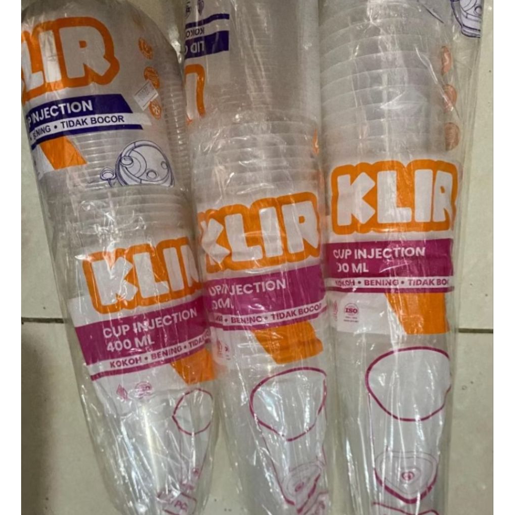 KLIR CUP INJECTION + LID CUP INJECTION 500ml (24 PCS)