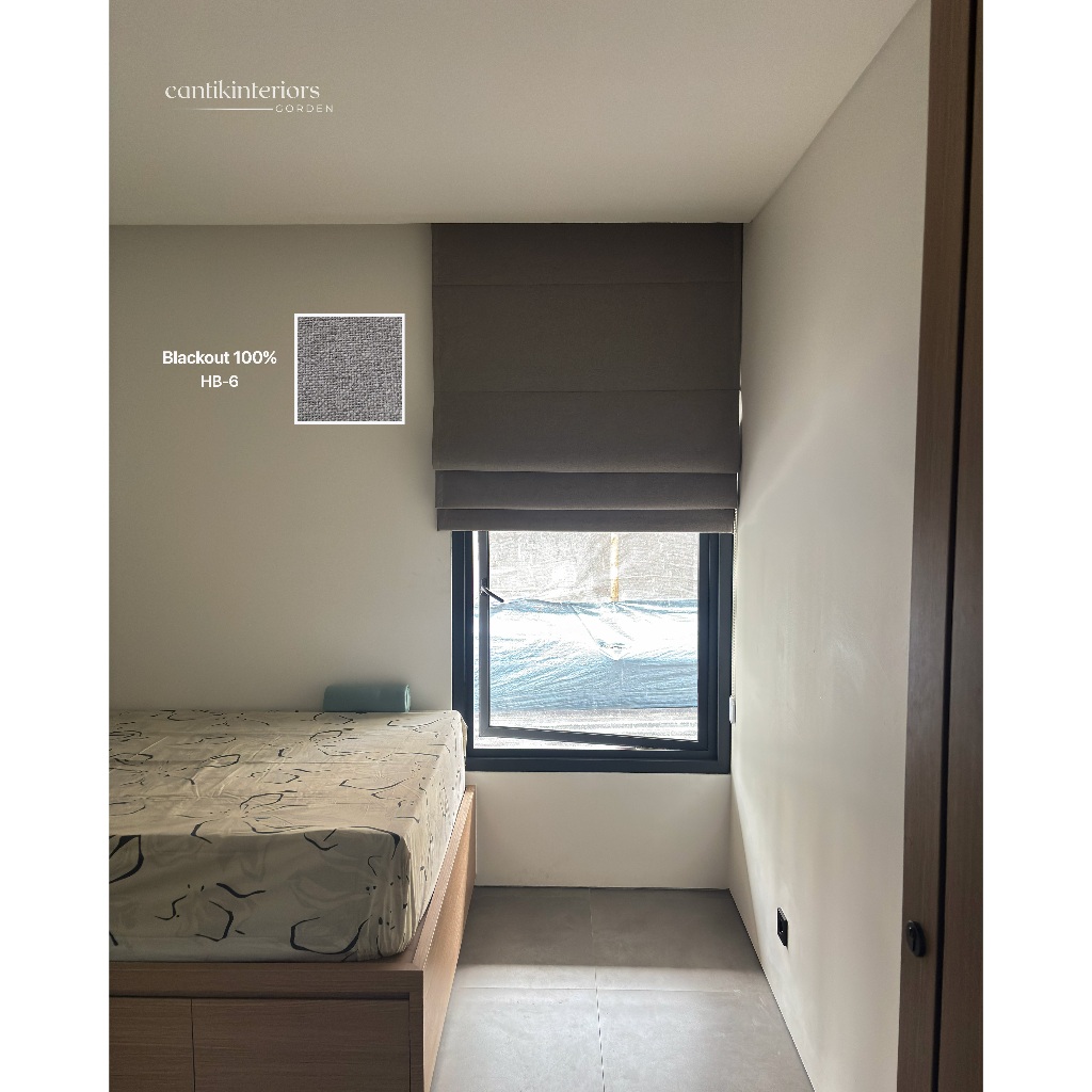 Roman Shades / Roman Bar, Tirai Gulung, Tirai Minimalis, Tirai Lipat, Blind Curtain