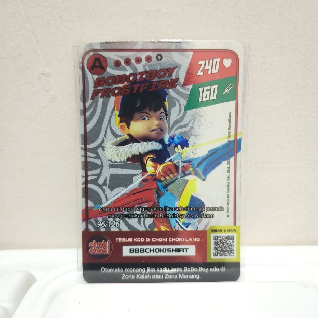 Kartu Foil Monsta Galaxy Card Boboiboy X Choki-Choki